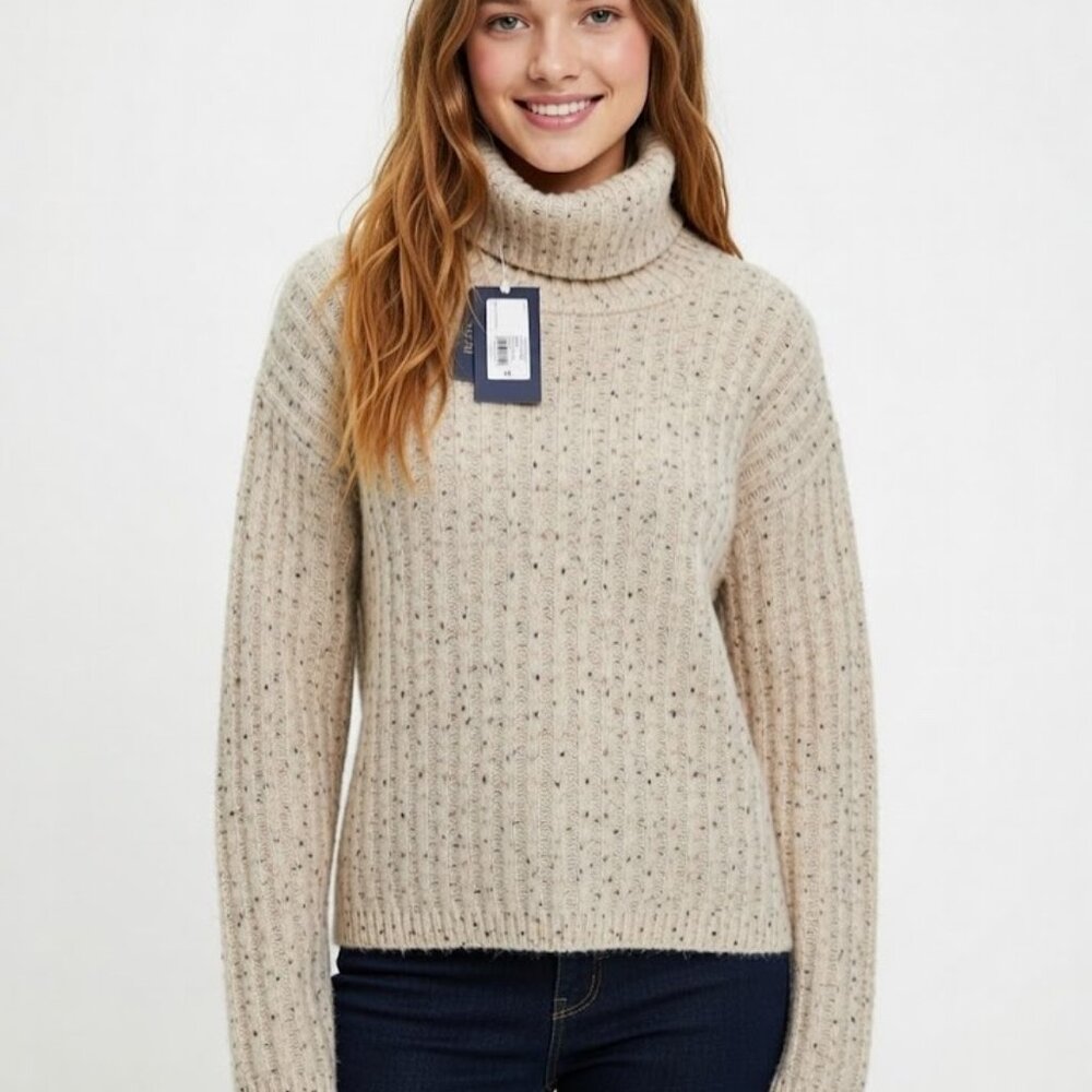 Universal Thread NWT 1X Heathered Beige Oversized Cozy Sweater